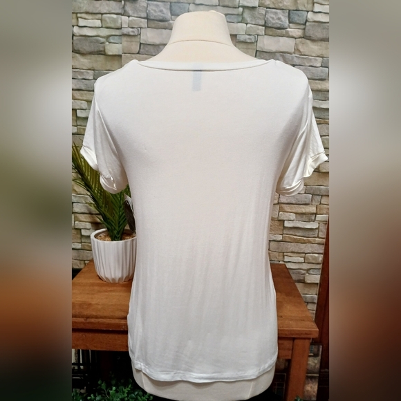 Electric Pink Large White Graphic Tee with Nature Print Love Camping - Picture 3 of 5